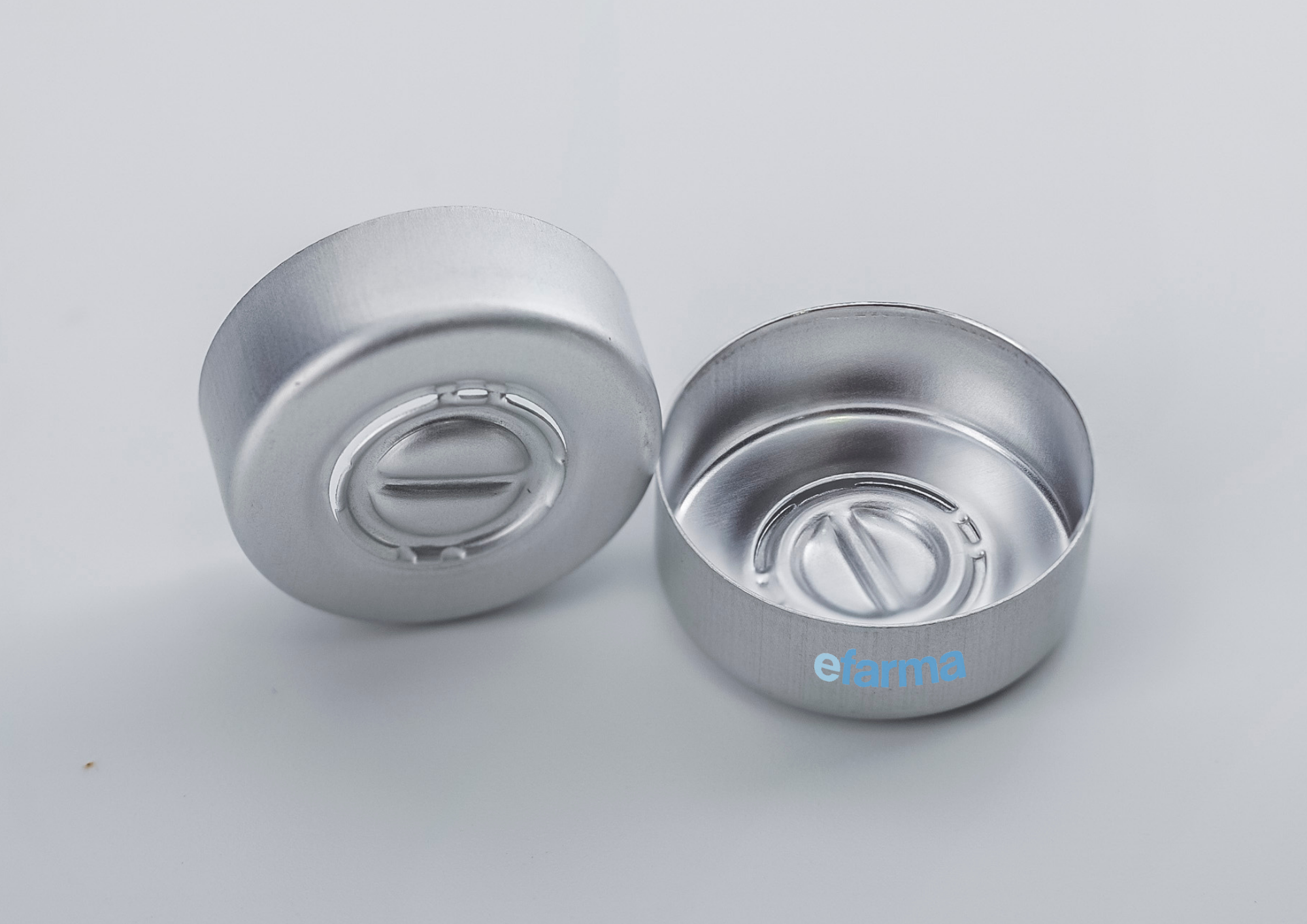 Capsula de aluminio rasgable 2 puntos 20mm color plata