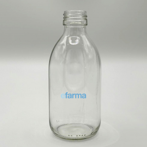 Frasco de vidrio 250ml boca Pilfer 28 color transparente