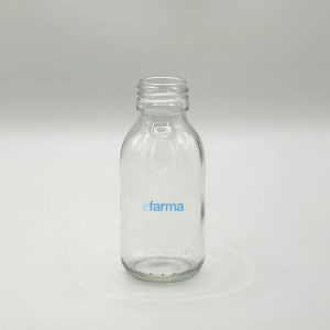 Frasco de vidrio 100ml pilfer 28 color transparente