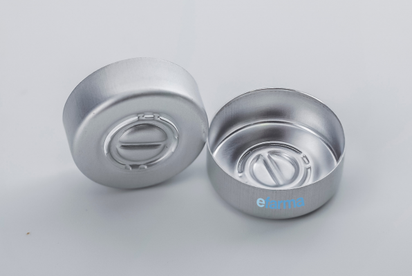 Capsula de aluminio rasgable 2 puntos 20mm color plata