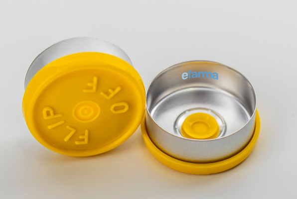 Capsula de aluminio flip-off color amarillo